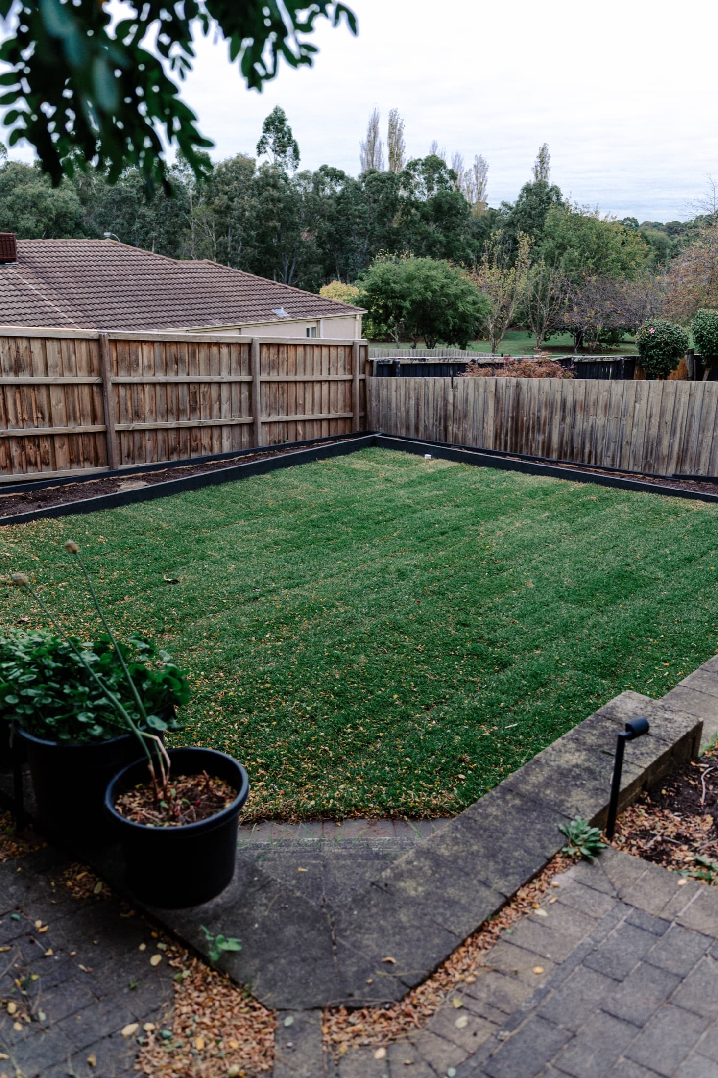 Overall view of the finished Narre Warren backyard